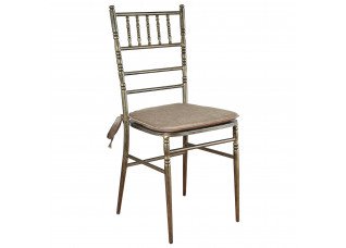 Cadeira Itália Ferro Ouro Velho com Assento