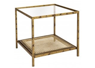 Mesa de Ferro Lateral com palha inferior